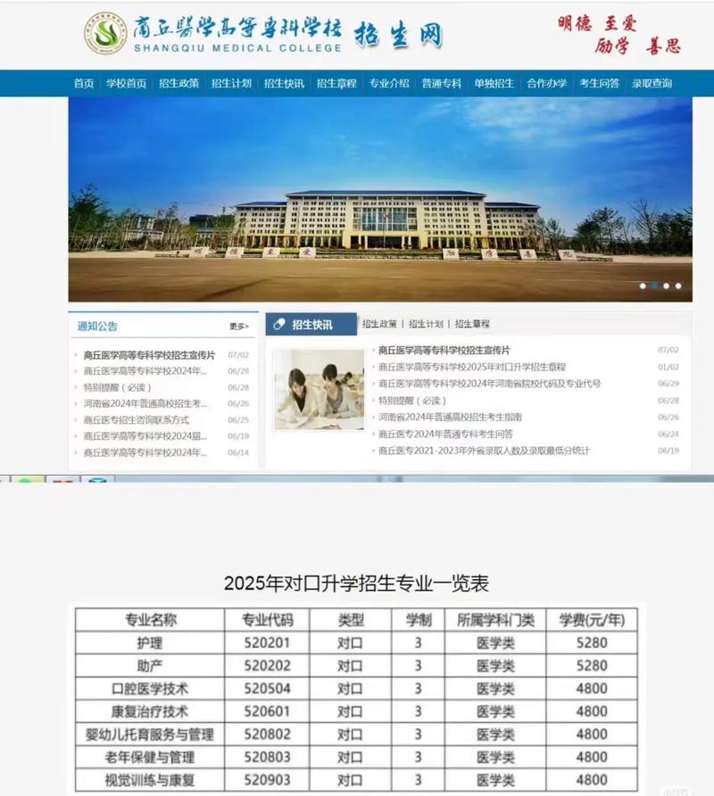 商丘医专2025单招信息-第2张图片-厚德教育培训