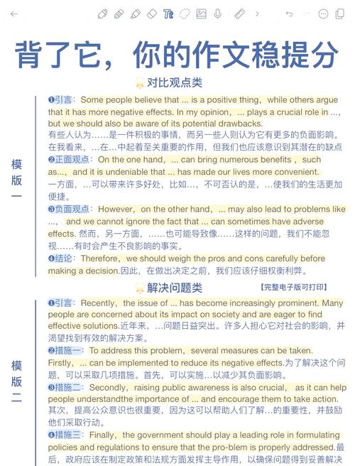 议论文模板如何用？范文有何借鉴价值？-第1张图片-厚德教育培训