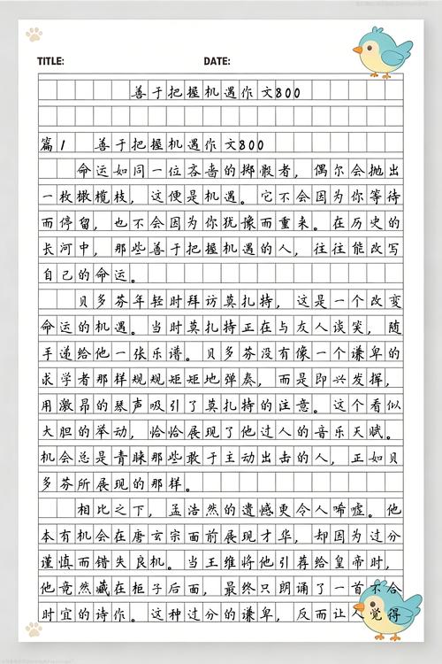 机遇如何抓住？议论文800字解密-第2张图片-厚德教育培训